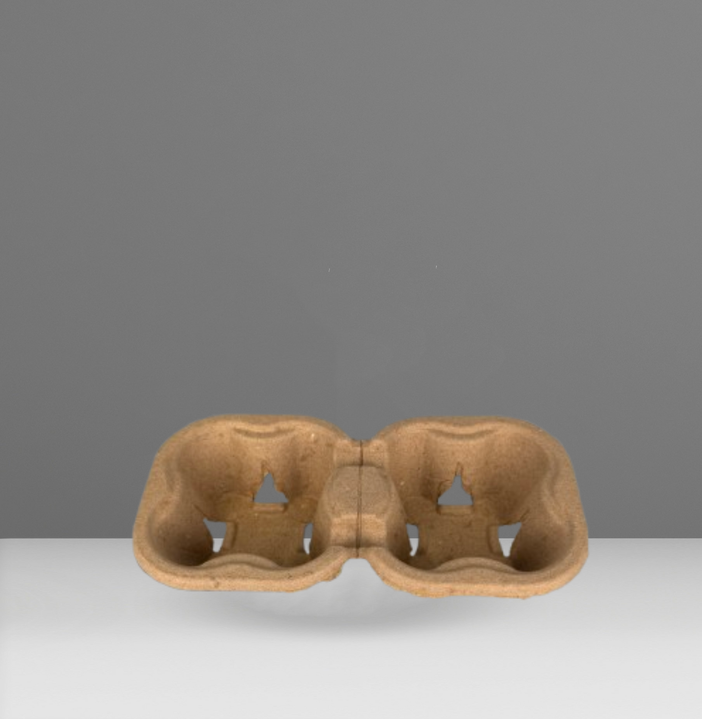 Double-Cup Eggshell Style Tray Drink Carrier (Splitable)