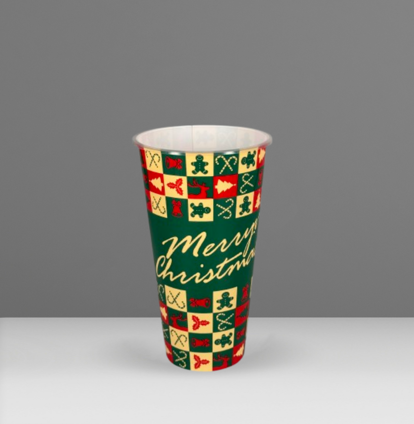 520ml Tall PP Cup - Mixed Christmas Edition