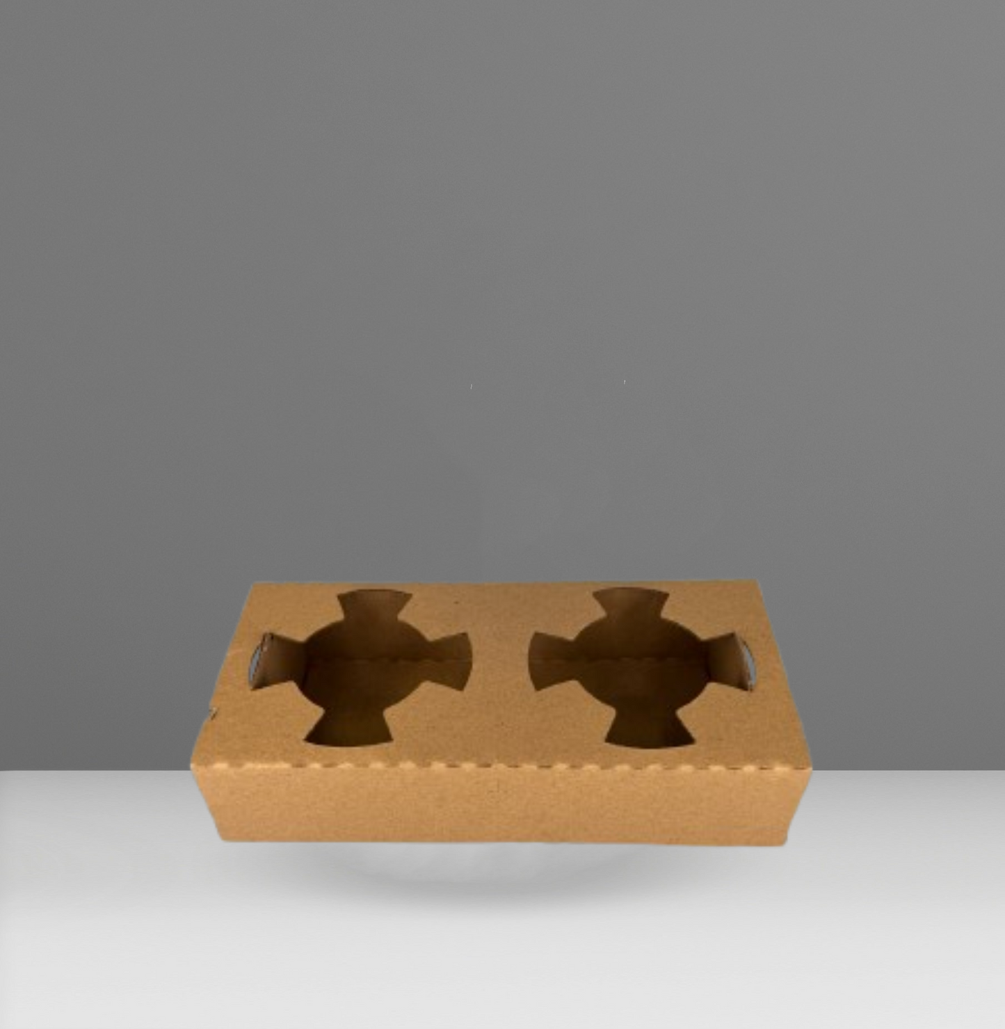 Foldable Double-Cup Tray Drink Carrier