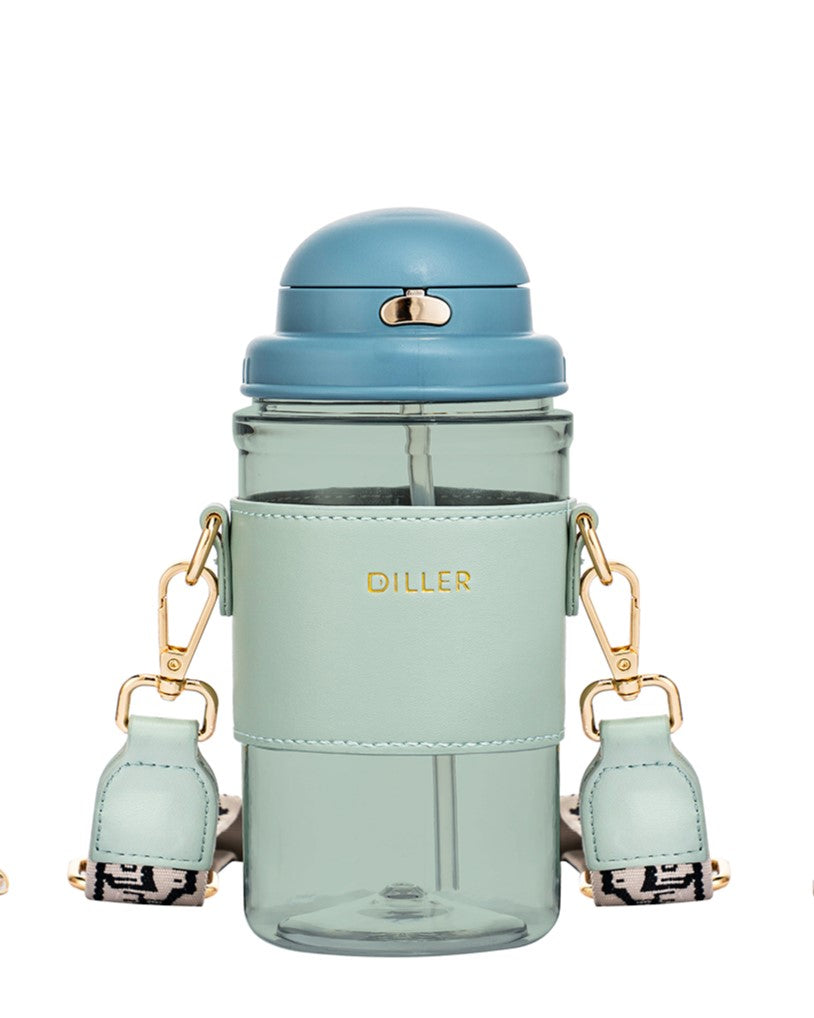 Stylish Water Bottle With Protective Carrying Sleeve and Strap