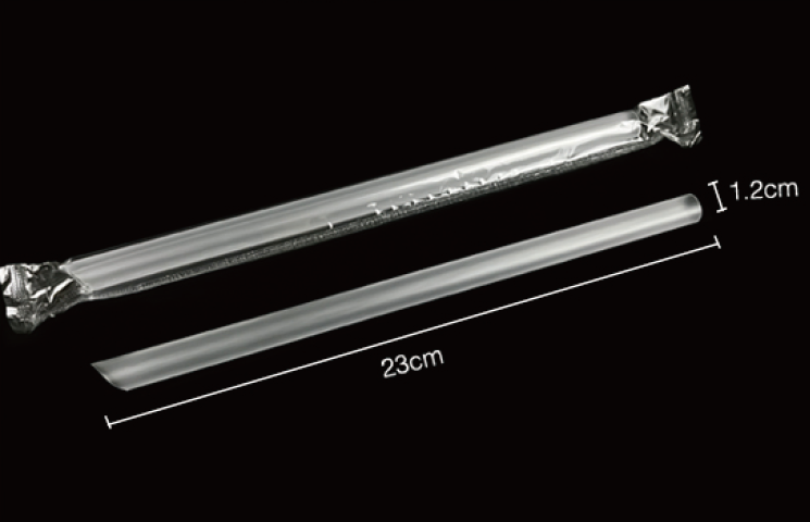 23cm Individually Wrapped PP Plastic Straw- 12mm