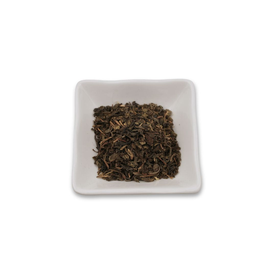 Watercome jasmine green tea leaves with a delicate floral aroma and refreshing taste, specially blended for tea bags, hot tea, iced tea, and bubble tea