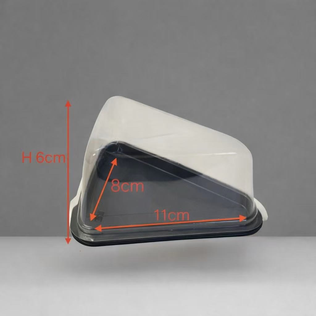 Plastic Cake Container & Lid - Triangle