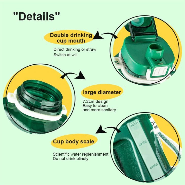 Large Capacity Square Water Bottle