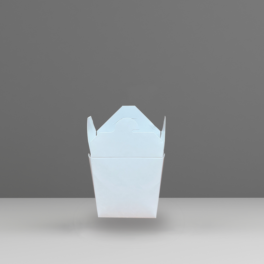 16oz Take Out Paper Box (Plain White)