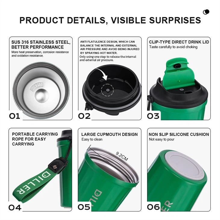 Portable Stainless Steel Coffee Mug