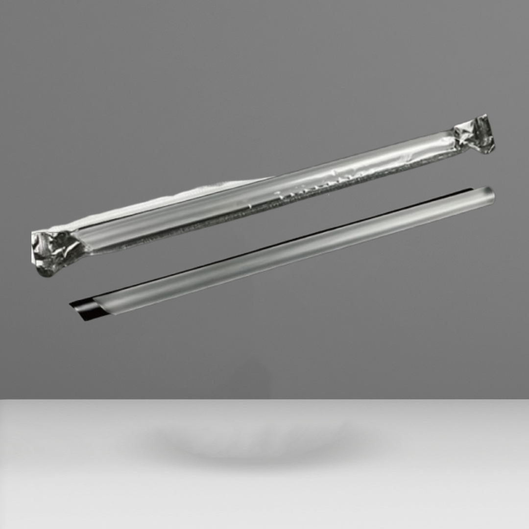 23cm Individually Wrapped PP Plastic Straw- 12mm