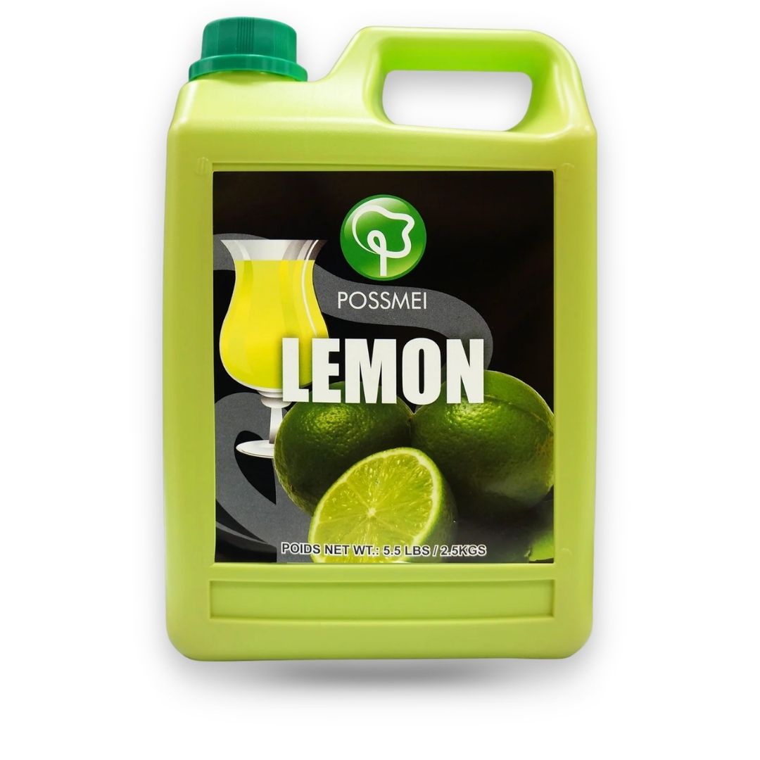 Watercome Lemon Syrup with bright citrus flavor for fruit tea bubble tea specialty drinks and desserts