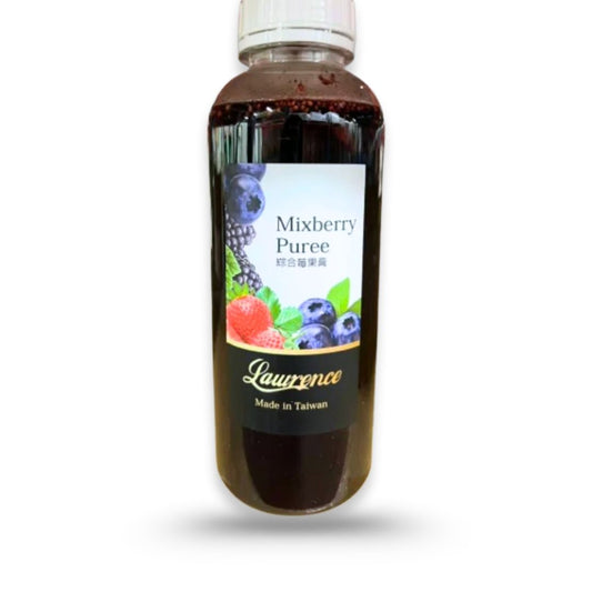 Watercome Mix Berry Puree made with strawberries, blueberries, and mulberries for smoothies, bubble tea, desserts, cocktails, and bakery applications