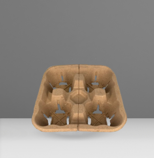 Four-Cup Eggshell Style Tray Drink Carrier (Splitable)