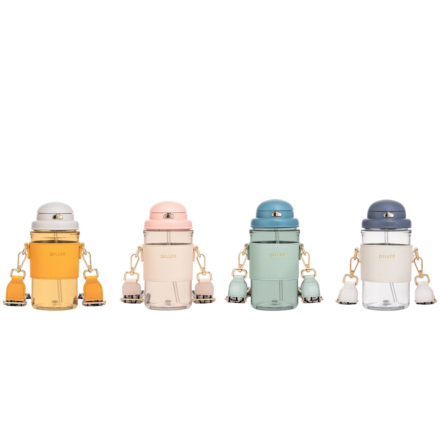 Stylish Water Bottle With Protective Carrying Sleeve and Strap