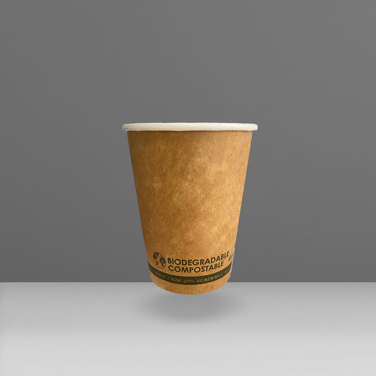 8oz PLA Kraft Paper Cup + Lid