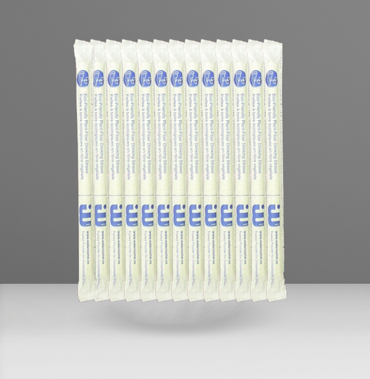 23cm Individually Wrapped Plant Fiber Straw- 8mm