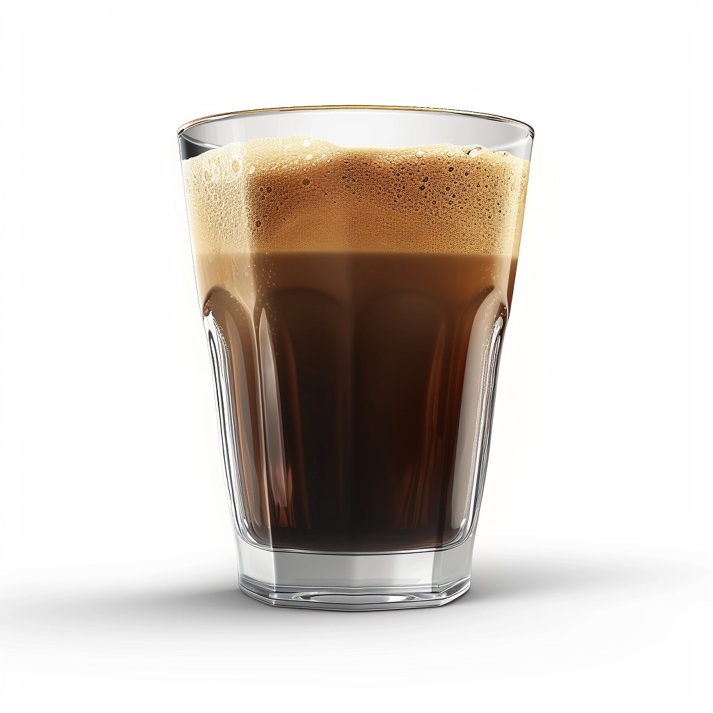 Coffee drink made with coffee syrup featuring bold roasted aroma smooth sweetness and café-style flavor