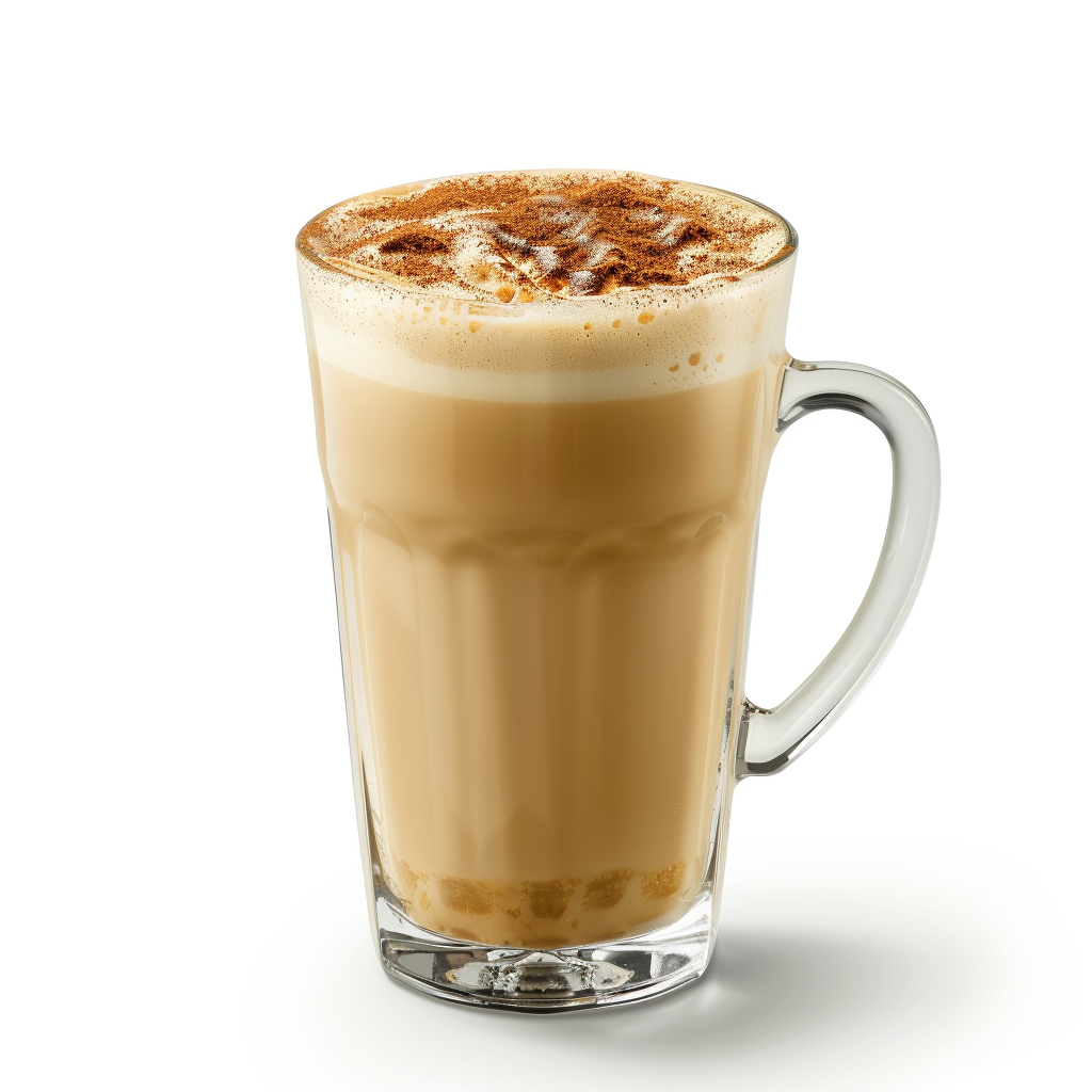 Creamy crème brûlée latte made with Watercome crème brûlée powder and rich dessert-inspired flavor