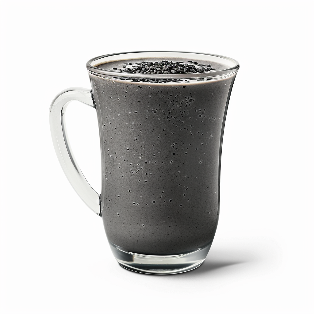 black sesame milk drink made with sesame powder for bubble tea and smoothie applications