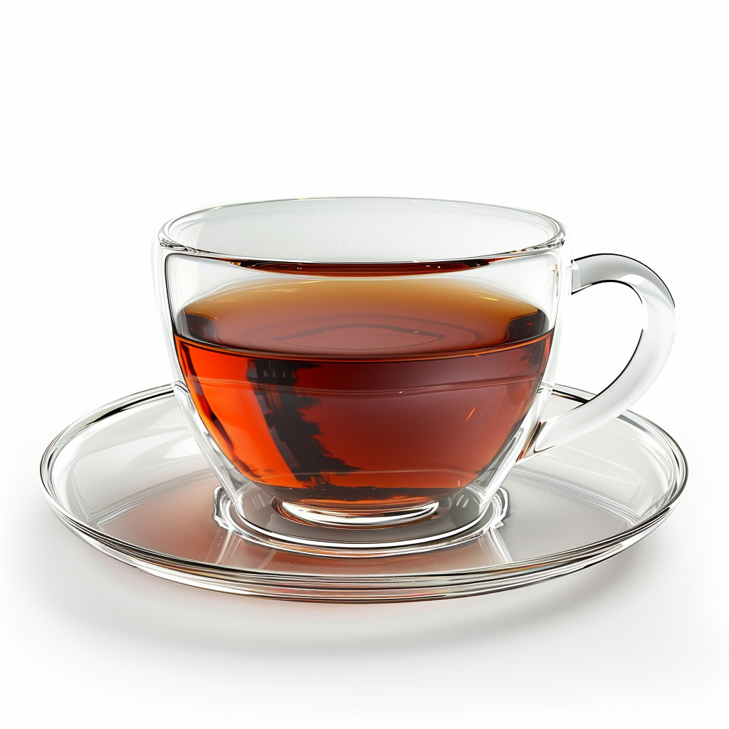 Freshly brewed Watercome Assam Black Tea with rich amber color, perfect as a base for bubble tea, milk tea, and iced tea