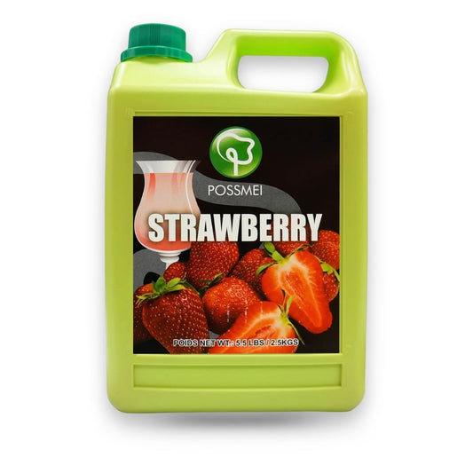 Watercome strawberry syrup with ripe strawberry flavor for bubble tea fruit drinks smoothies and desserts
