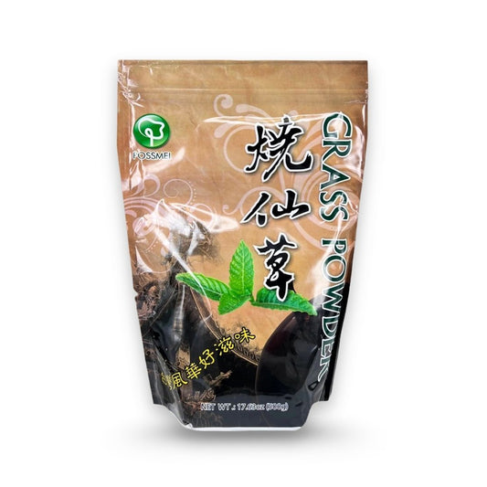 herbal grass jelly powder mix packaging for café desserts bubble tea and traditional Asian drinks