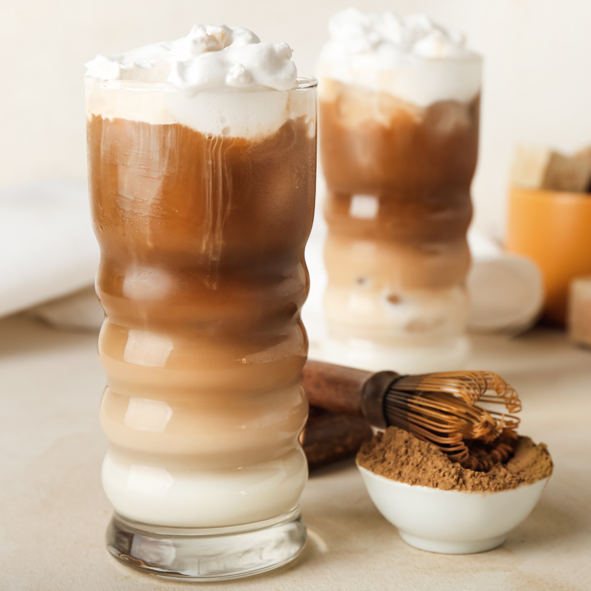 Hojicha latte made with roasted tea powder featuring smooth nutty flavor creamy texture and rich roasted aroma