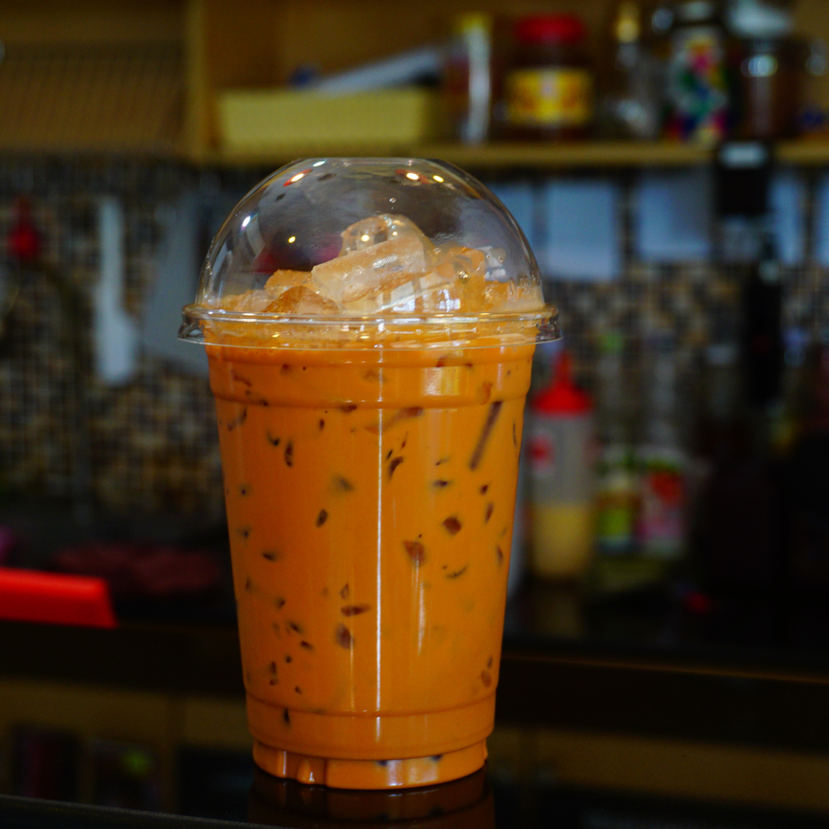 Creamy ice mocha bubble tea made with Watercome ice mocha powder featuring chocolate and coffee flavor