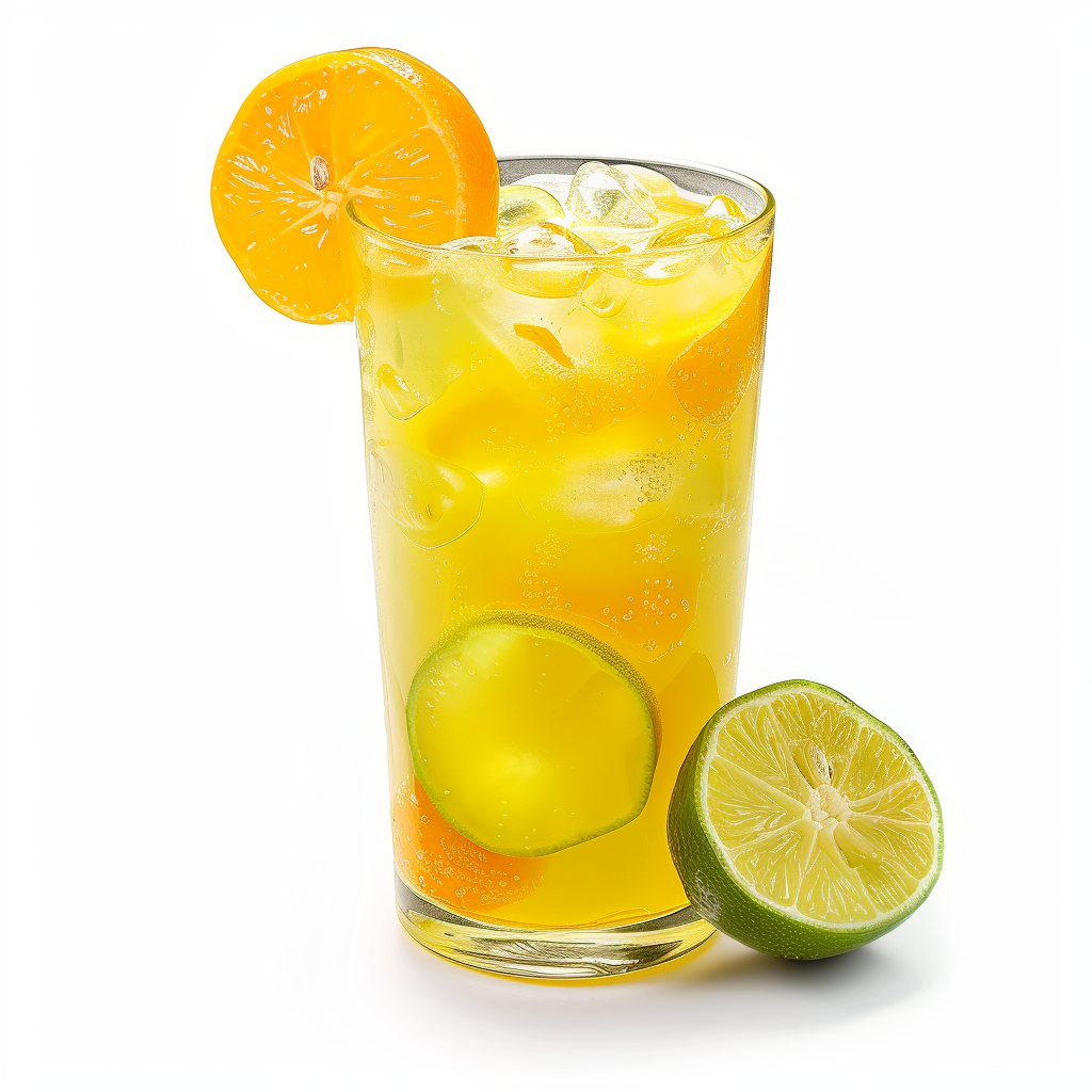 Kumquat and lemon fruit drink made with citrus syrup featuring bright refreshing flavor and balanced sweet tart taste