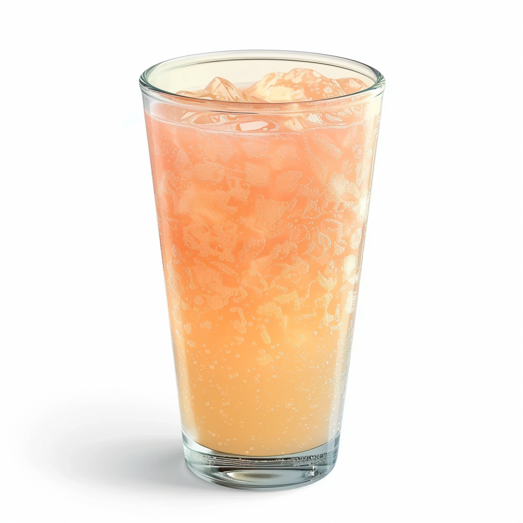 Refreshing lychee beverage made with lychee syrup featuring sweet tropical fruit flavor and fragrant floral notes