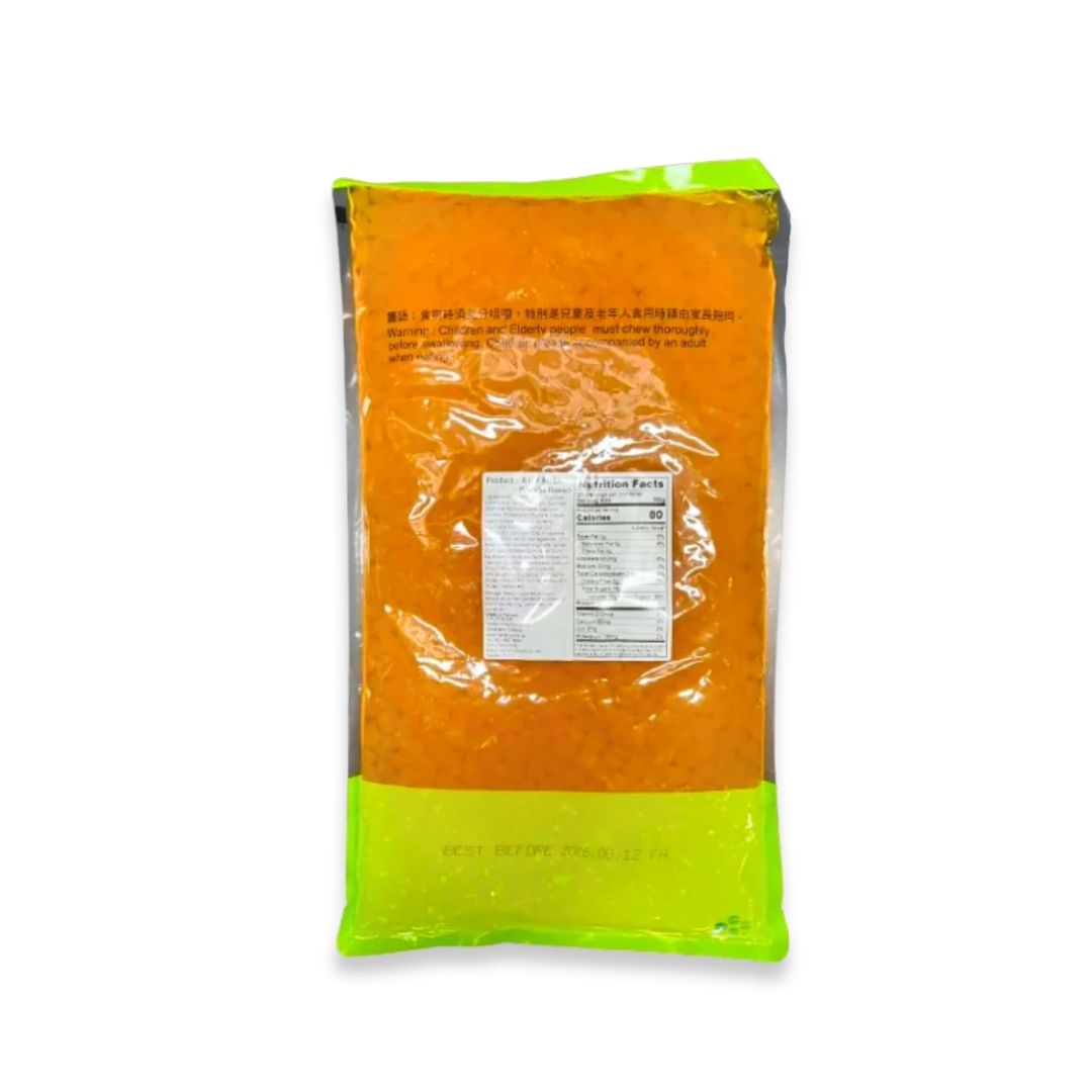Ready-to-use Mango Crystal Boba chewy agar pearls with tropical mango flavor for bubble tea fruit tea smoothies and desserts