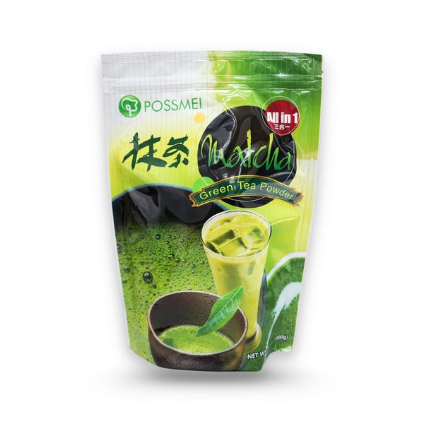 matcha green tea powder packaging for latte bubble tea and dessert applications