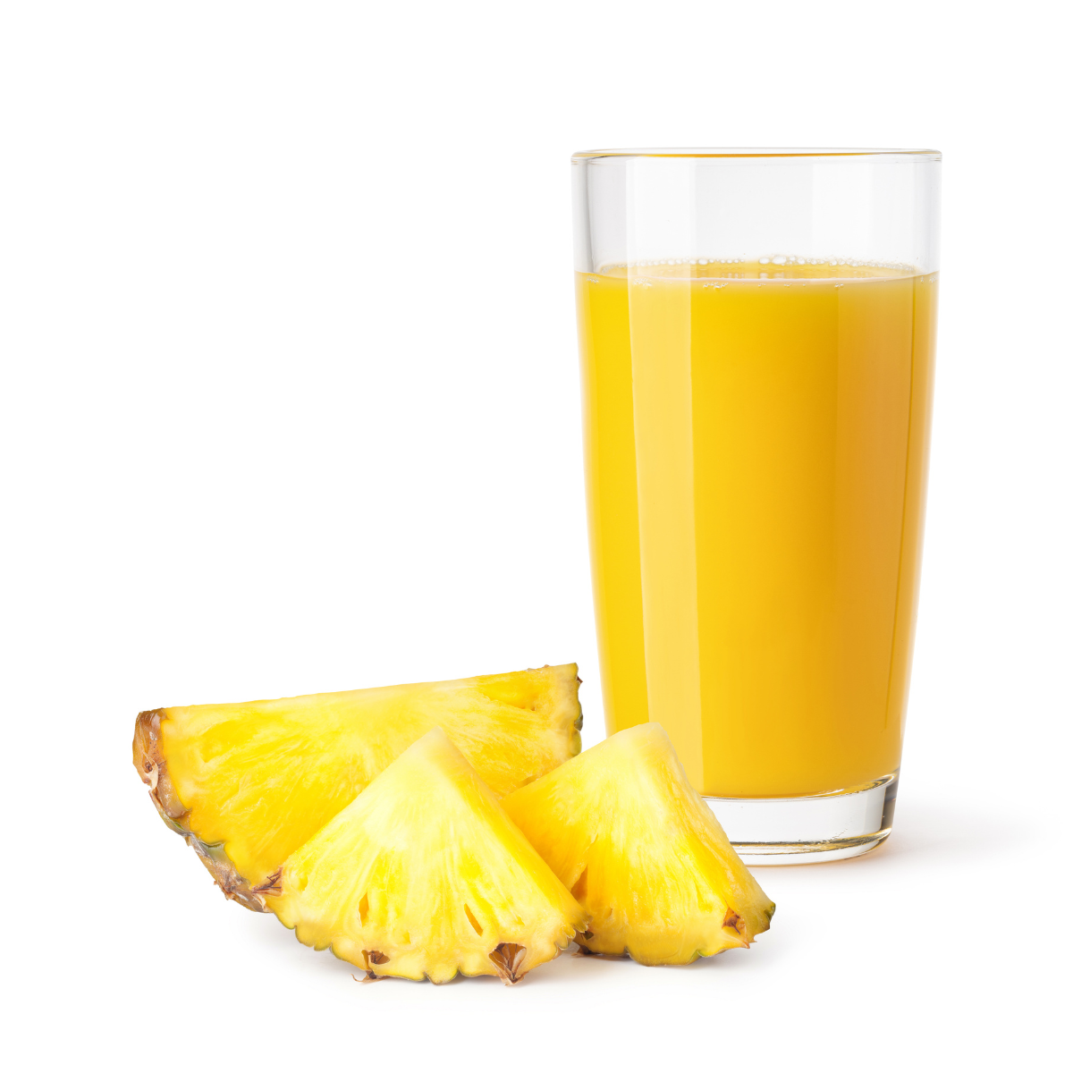 Refreshing pineapple flavored beverage with fresh pineapple for fruit tea and specialty drink menus