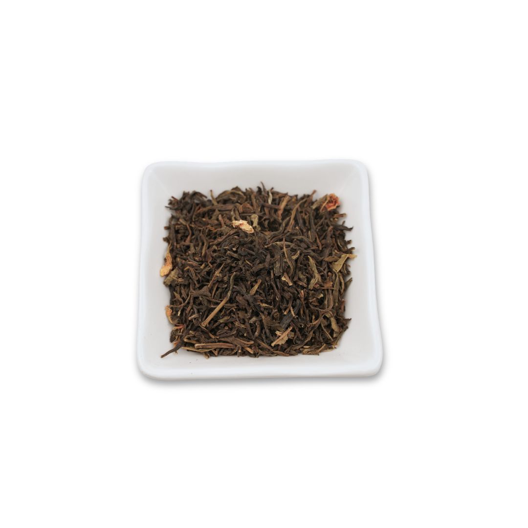 Premium Watercome jasmine green tea loose leaves naturally scented with jasmine flowers, delivering a rich floral aroma for bubble tea and premium tea beverages