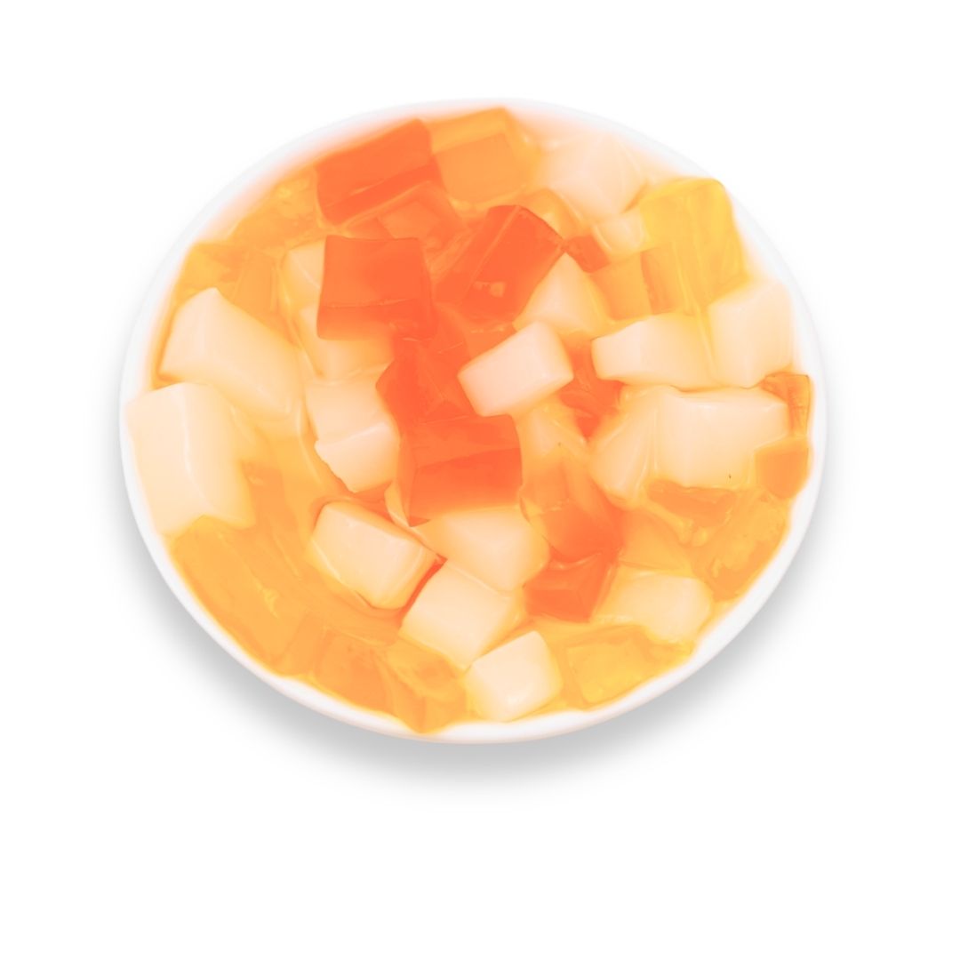 Watercome rainbow agar colorful jelly cubes with soft chewy texture for bubble tea desserts and shaved ice
