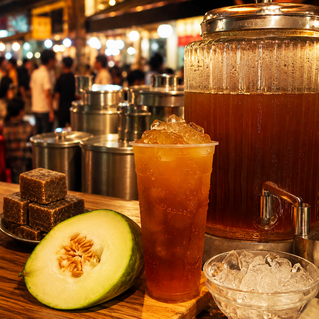 Taiwanese winter melon tea prepared with winter melon syrup offering rich caramel sweetness and authentic tea shop flavor