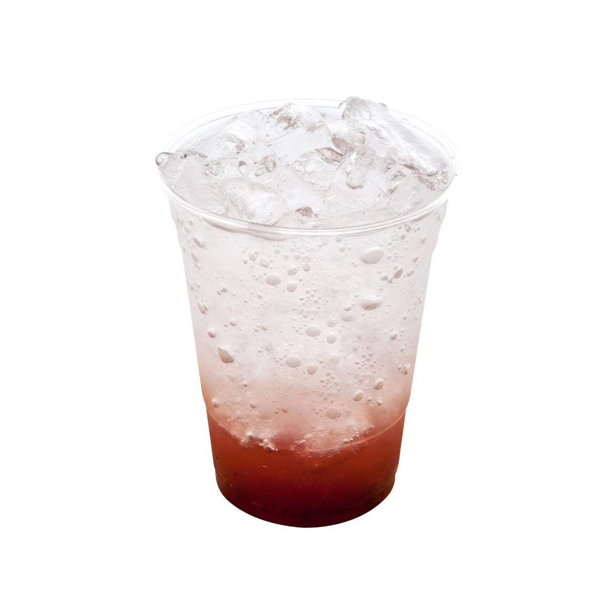 Refreshing strawberry sparkling soda with strawberry syrup for cafés and bubble tea shops