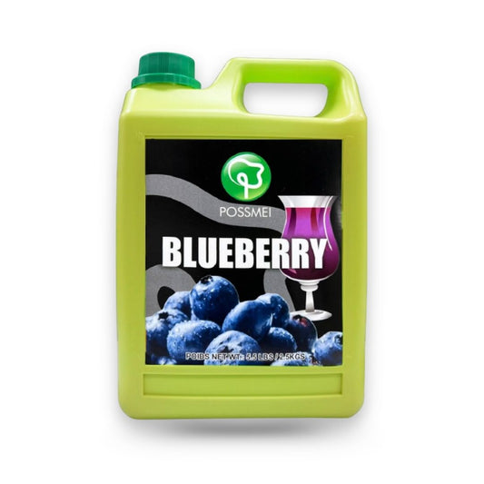 blueberry syrup packaging by Watercome for bubble tea milk tea and dessert drinks