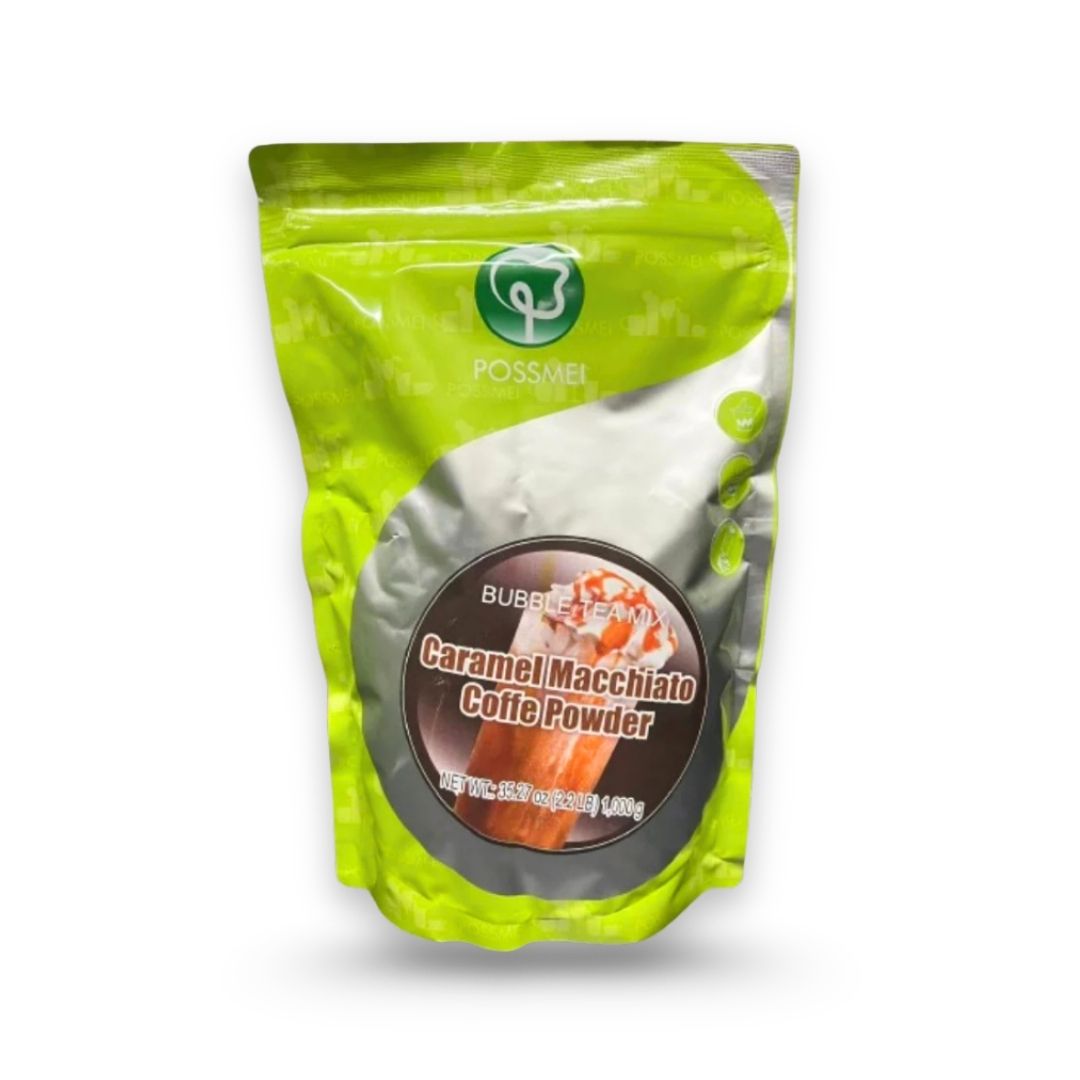 Watercome caramel macchiato coffee powder packaging, instant café-style beverage mix