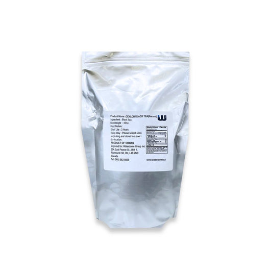 Watercome Ceylon Black Tea fine cut loose leaf tea from Taiwan, ideal for bubble tea, milk tea, iced tea, and café beverages