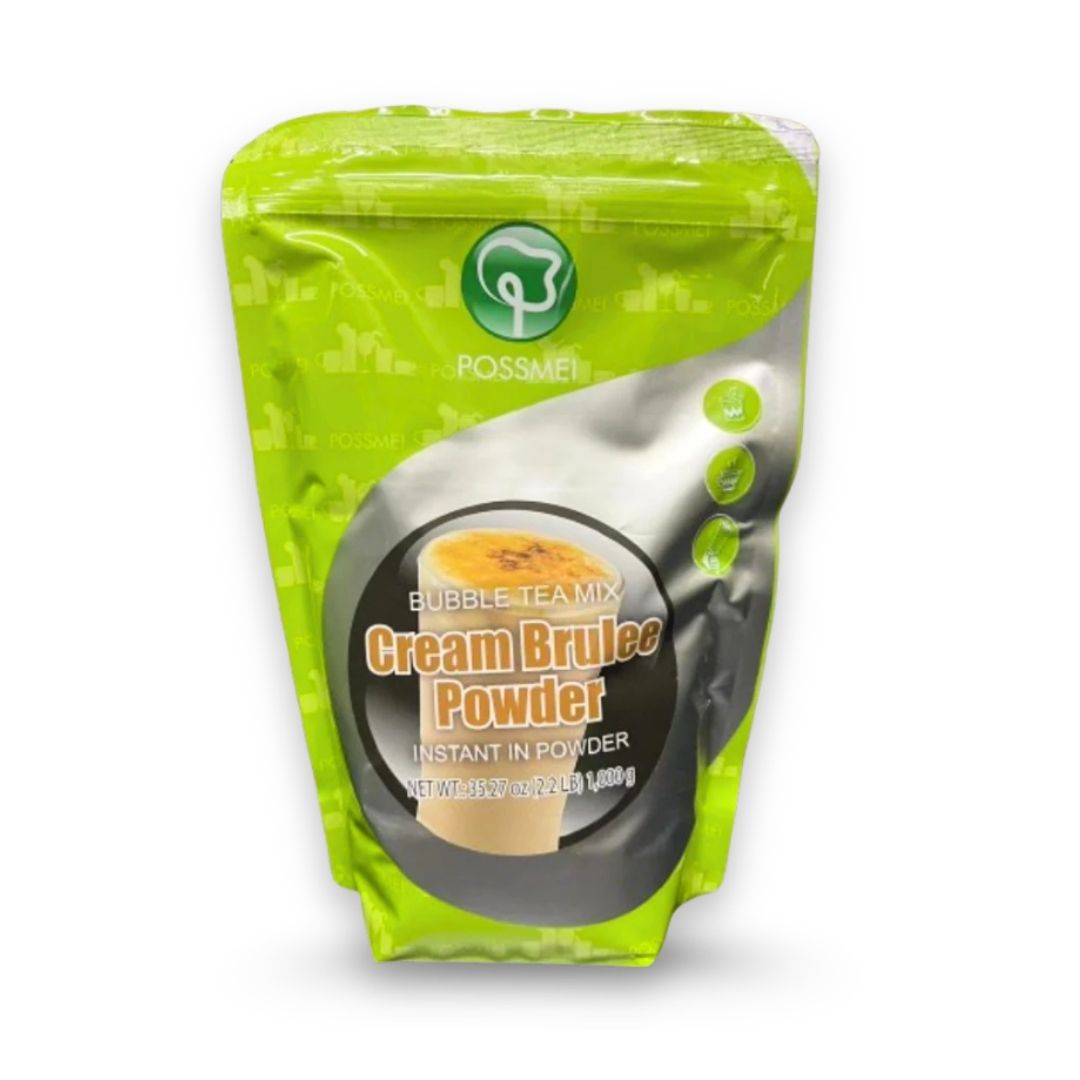 Watercome crème brûlée flavor powder with rich caramelized custard taste for bubble tea and specialty drinks