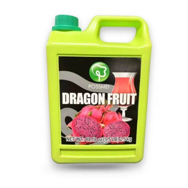 dragon fruit syrup packaging by Watercome for bubble tea milk tea and dessert drinks