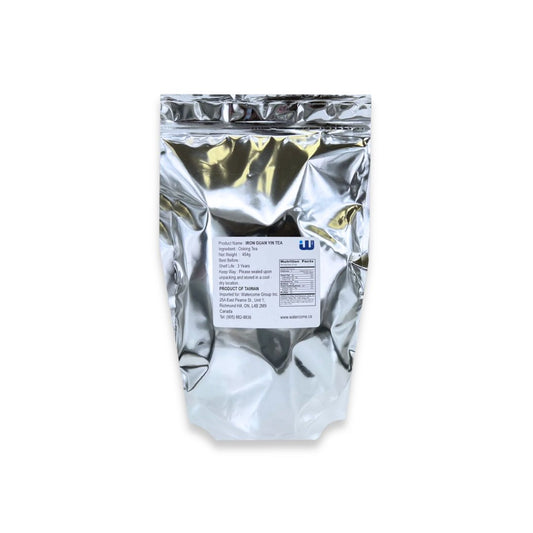 Watercome Iron Guan Yin Tea premium roasted oolong tea from Taiwan, perfect for bubble tea, milk tea, and traditional tea brewing