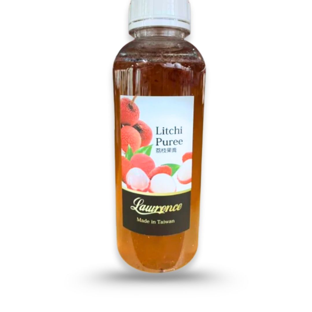 Watercome Litchi Puree made with real litchi fruit for bubble tea, smoothies, desserts, cocktails, and bakery applications