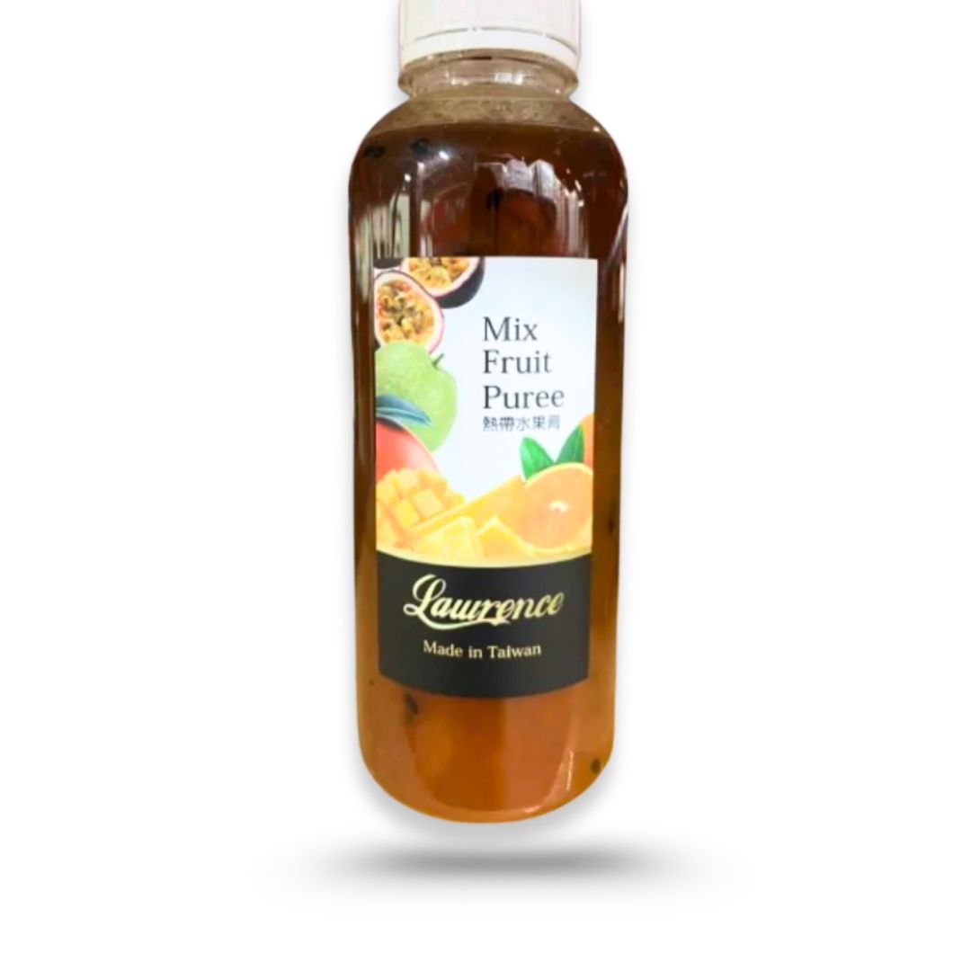 Watercome Mix Fruit Puree made with tropical fruits including mango, pineapple, orange, guava, and passion fruit for bubble tea, smoothies, desserts, and cocktails