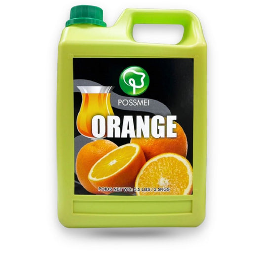 Watercome Orange Syrup with vibrant citrus flavor for fruit tea bubble tea specialty drinks and desserts