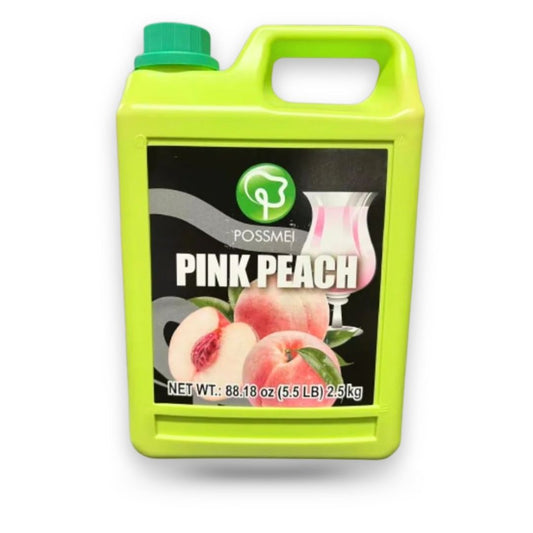 Watercome Pink Peach Syrup for bubble tea fruit tea smoothies cocktails slush drinks and dessert applications