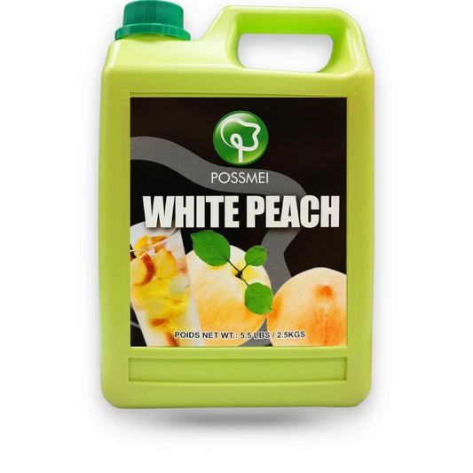 Watercome White Peach Syrup for bubble tea fruit tea smoothies slush drinks cocktails and dessert applications