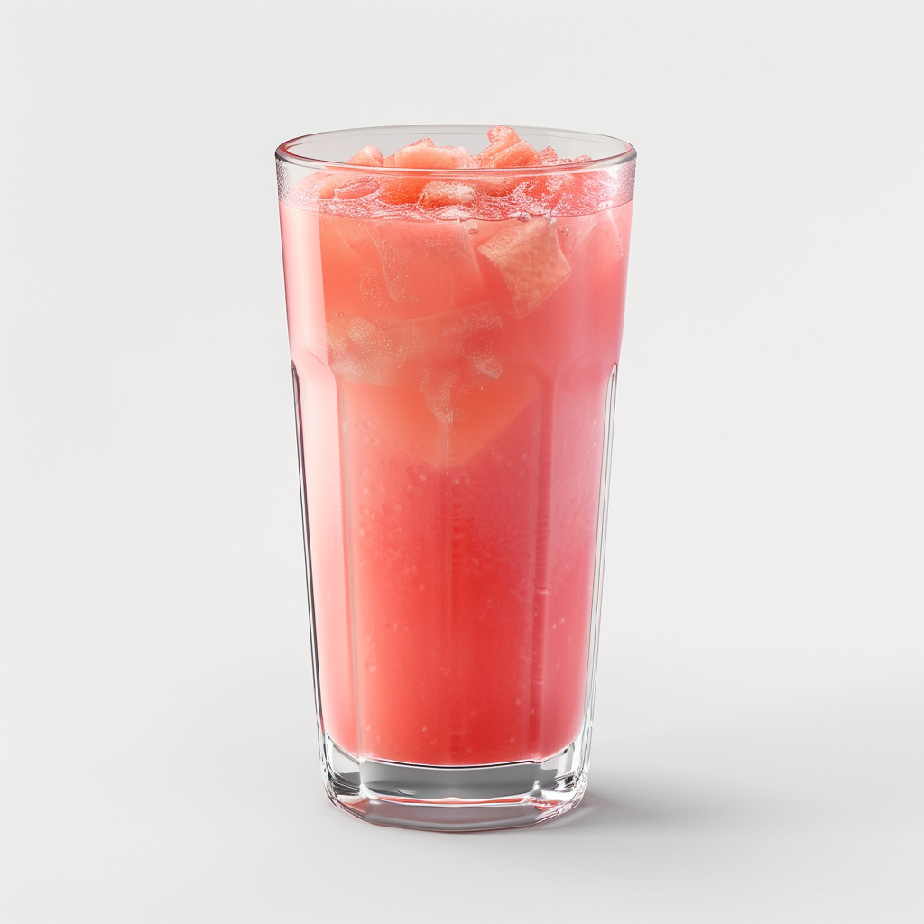 watermelon iced beverage with light refreshing fruit flavor